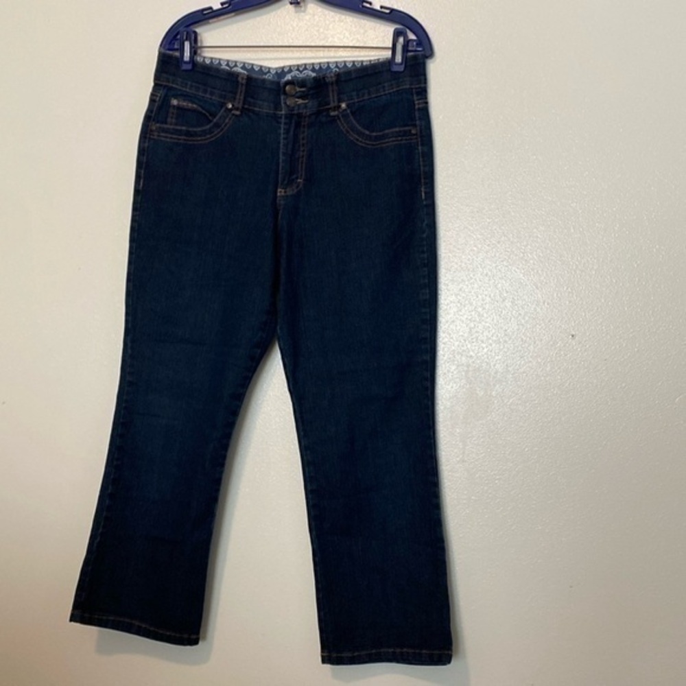Bandolino pocket comfort stretch waist blue jeans 8